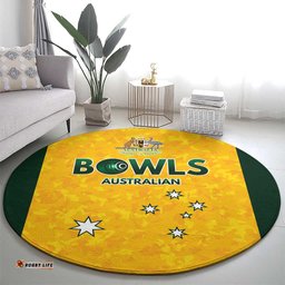 Australian Lawn Bowls Round Carpet Aussie Minimalist Style LT9