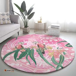 Australia Galah Aboriginal Round Carpet Breast Cancer Awareness LT7