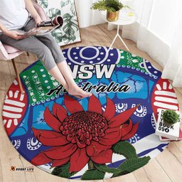 Australia New South Wales Round Carpet NSW Orta Recens Quam Pura Nites LT9