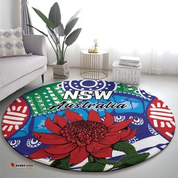 Australia New South Wales Round Carpet NSW Orta Recens Quam Pura Nites LT9