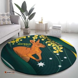 Australia Day Round Carpet Kangaroo National Color LT7
