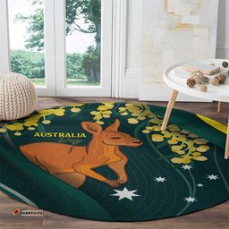 Australia Day Round Carpet Kangaroo National Color LT7