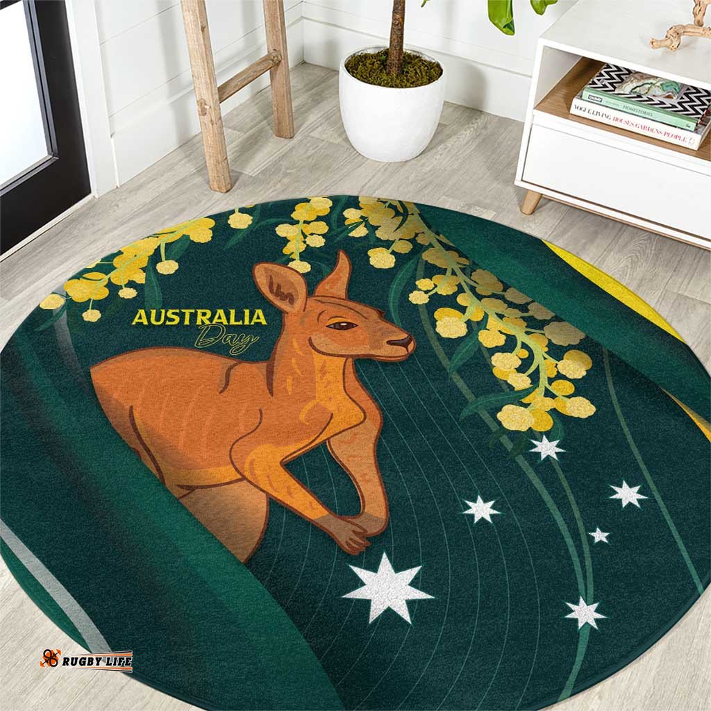 Australia Day Round Carpet Kangaroo National Color LT7