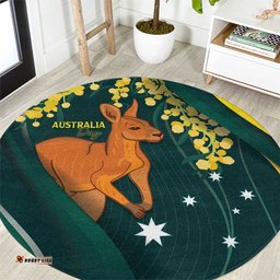 Australia Day Round Carpet Kangaroo National Color LT7