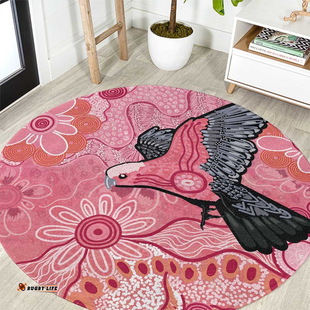 NAIDOC Week Aussie Indigenous Round Carpet Aboriginal Galah Bird Contemporary Art LT7