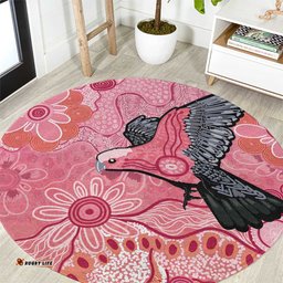 NAIDOC Week Aussie Indigenous Round Carpet Aboriginal Galah Bird Contemporary Art LT7