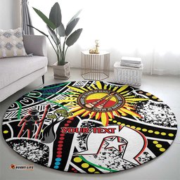 NAIDOC 50 Years of Deadly Personalised Round Carpet Aboriginal Dot Art LT9