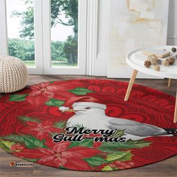 Australian Silver Gull Round Carpet Aboriginal Inspired Christmas LT9