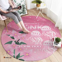 Personalised Pink Boronia of Hope Round Carpet Australias Fight Against Breast Cancer LT9