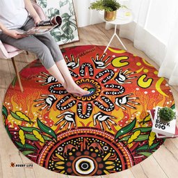 NAIDOC Week 2026 Round Carpet 50 Years of Deadly Aboriginal Dot Art LT9