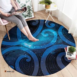 New Zealand Maori Matariki Round Carpet Galaxy Kowhaiwhai LT7