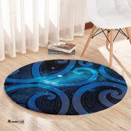 New Zealand Maori Matariki Round Carpet Galaxy Kowhaiwhai LT7