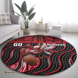 Essendon Go Bombers Round Carpet Don The Sash DT05