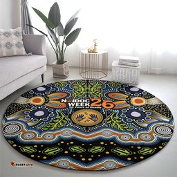 NAIDOC Deadly 50 Years Round Carpet Aboriginal and Torres Strait Islander LT9