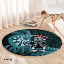 New Zealand Darts Christmas Round Carpet Maori Fern Merry Dartsmas LT14