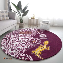 Manly Warringah Sea Eagles NAIDOC Week 2026 Round Carpet Aboriginal Lizard Dot Painting - 50 Years of Deadly TS04