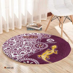 Manly Warringah Sea Eagles NAIDOC Week 2026 Round Carpet Aboriginal Lizard Dot Painting - 50 Years of Deadly TS04
