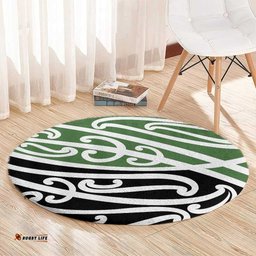 Green Fern New Zealand Kowhai Ngutukak Round Carpet LT9