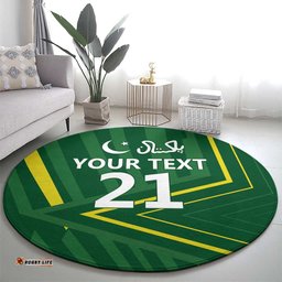 Pakistan Cricket Custom Round Carpet Shaheen Falcon Go Champions LT9