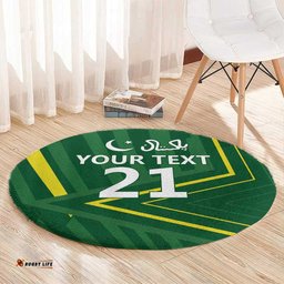 Pakistan Cricket Custom Round Carpet Shaheen Falcon Go Champions LT9