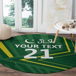 Pakistan Cricket Custom Round Carpet Shaheen Falcon Go Champions LT9