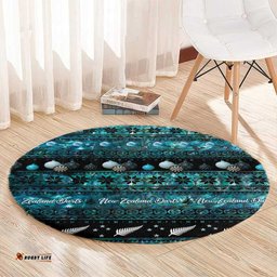 New Zealand Darts Christmas Round Carpet Merry Xmas Aotearoa Maori Paua Shell LT14