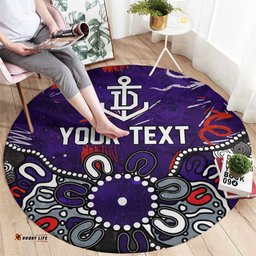 Personalized Fremantle Dockers Round Carpet Aboriginal Dot Painting Graffiti Style TS04