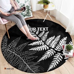 New Zealand Lawn Bowls Personalized Round Carpet Wrap-Around Silver Fern LT7