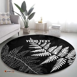New Zealand Lawn Bowls Personalized Round Carpet Wrap-Around Silver Fern LT7