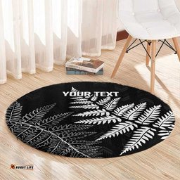 New Zealand Lawn Bowls Personalized Round Carpet Wrap-Around Silver Fern LT7