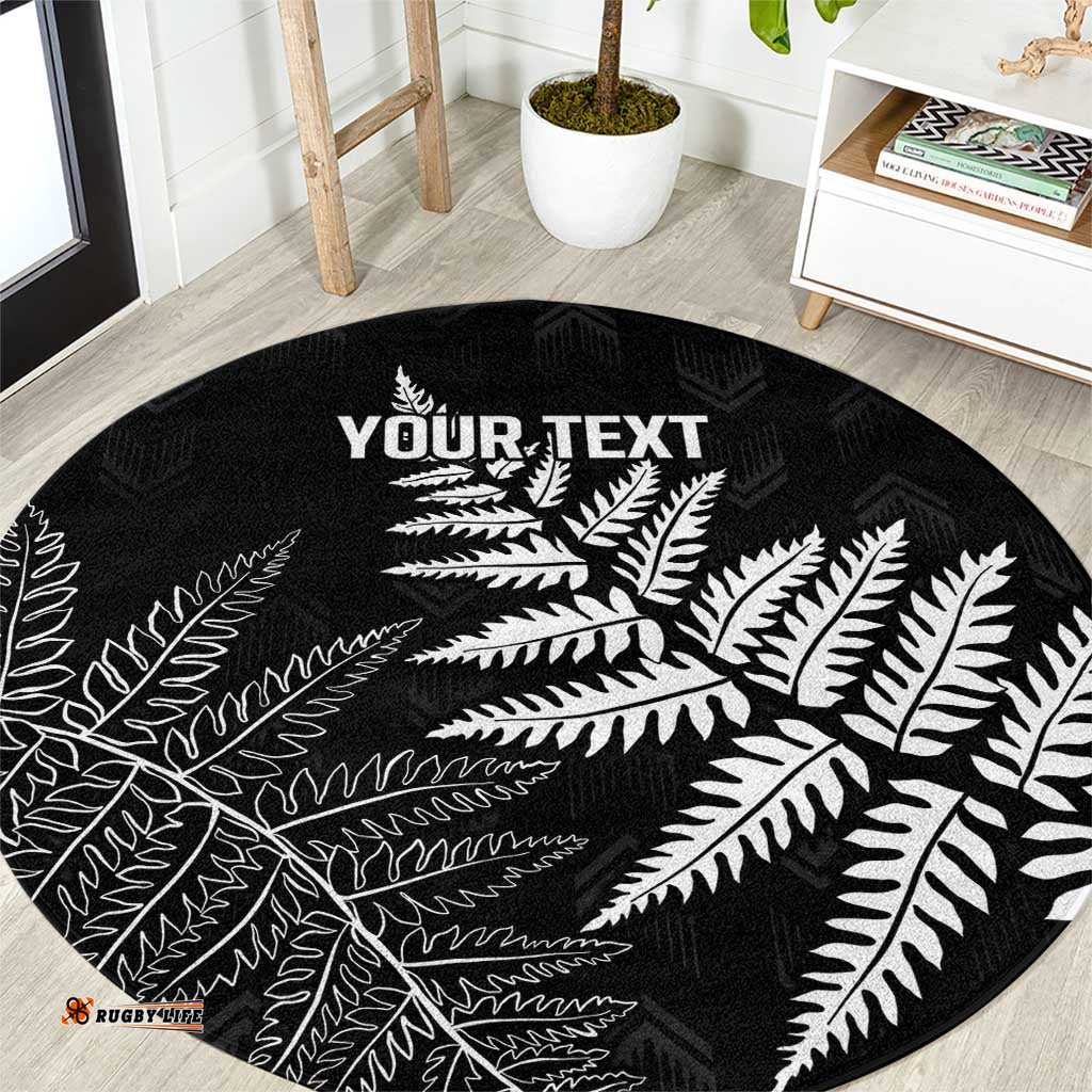 New Zealand Lawn Bowls Personalized Round Carpet Wrap-Around Silver Fern LT7