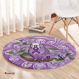 Epilepsy Awareness Budgerigar Australia Round Carpet Budgie Purple Ribbon Boronia Aboriginal LT14