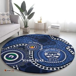 Geelong Cats NAIDOC Week 2026 Personalised Round Carpet 50 Years of Deadly Aboriginal Art LT14