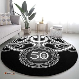 Kia Kaha Te Reo Maori New Zealand Round Carpet 50th Anniversary Ake Ake Ake LT14
