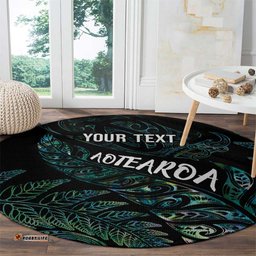 Aotearoa Personalized Lawn Bowls Maori Round Carpet New Zealand Paua Shell Tribal Silver Fern LT7