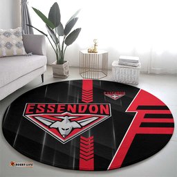 Essendon Bombers Round Carpet Modern Geometric Sports Graphic Style TS04