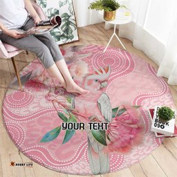 Personalized Pink Galah Fight for Hope and Healing Round Carpet Australias Breast Cancer Awareness LT9