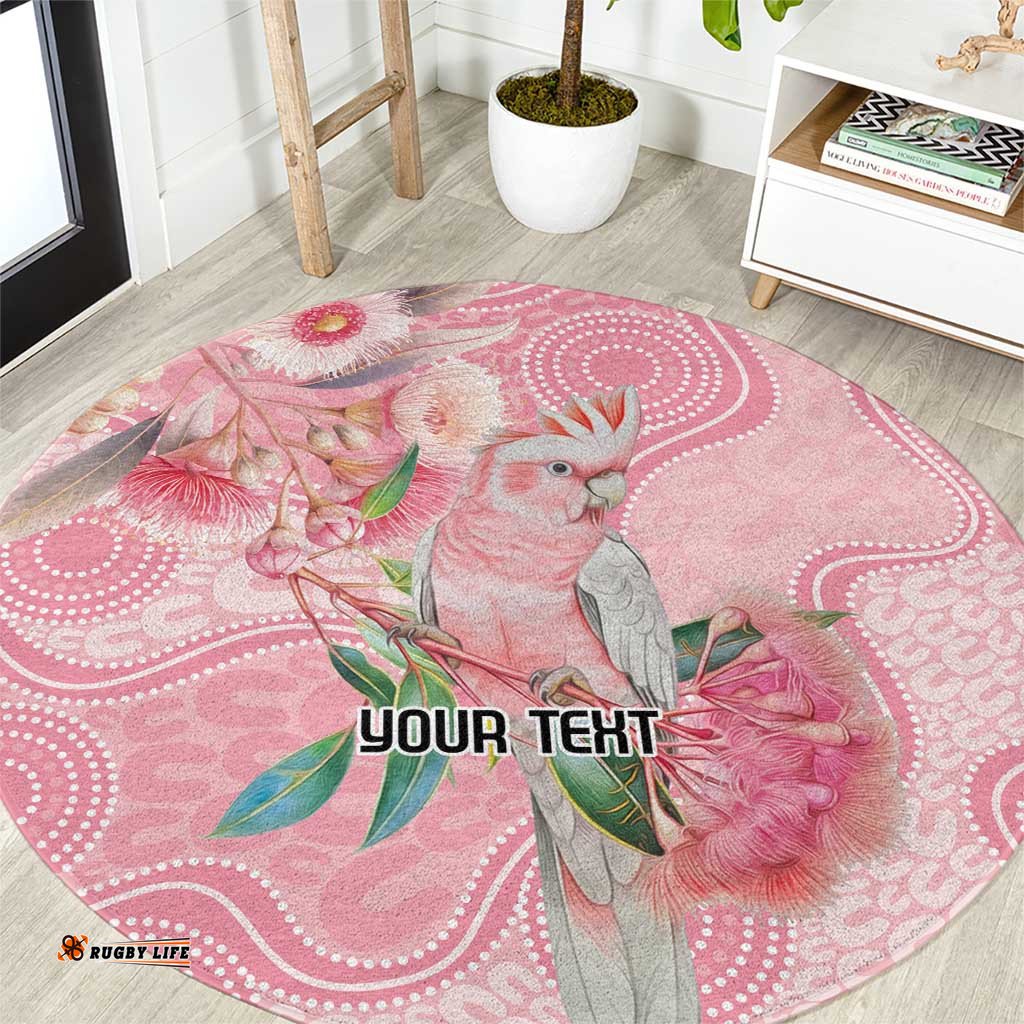 Personalized Pink Galah Fight for Hope and Healing Round Carpet Australias Breast Cancer Awareness LT9