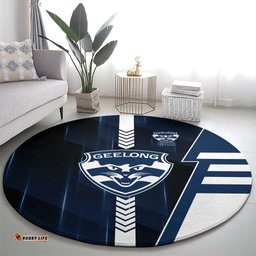 Geelong Cats Round Carpet Modern Geometric Sports Graphic Style TS04