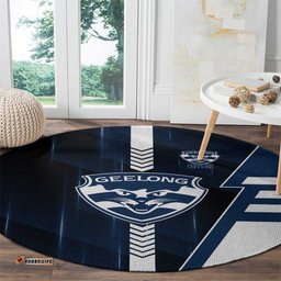 Geelong Cats Round Carpet Modern Geometric Sports Graphic Style TS04