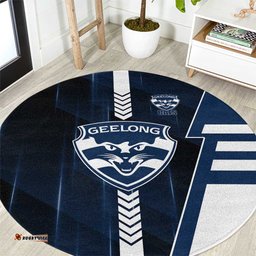 Geelong Cats Round Carpet Modern Geometric Sports Graphic Style TS04