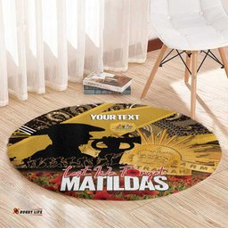 Personalised Australia Matildas ANZAC Day Round Carpet Last Post Poppy Lest We Forget LT14