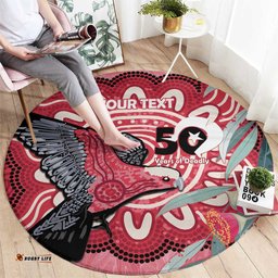 Personalised Australia Galah NAIDOC Week 2026 Round Carpet 50 Years of Deadly Aboriginal Art LT14