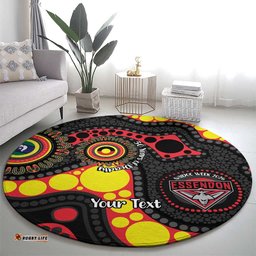 Essendon Bombers NAIDOC Week 2026 Personalised Round Carpet 50 Years of Deadly Aboriginal Art LT14