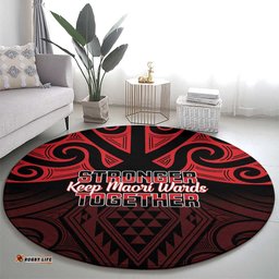 Keep Maori Wards New Zealand Round Carpet Stronger Together Aotearoa Taniko LT14