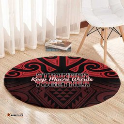 Keep Maori Wards New Zealand Round Carpet Stronger Together Aotearoa Taniko LT14