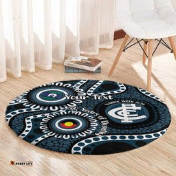 Carlton NAIDOC Week 2026 Personalised Round Carpet 50 Years of Deadly Aboriginal Art LT14