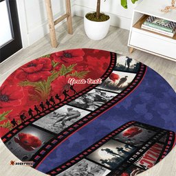 Personalised ANZAC Spirit 1915-2026 Filmstrip Tribute Round Carpet Lest We Forget 25 April LT9