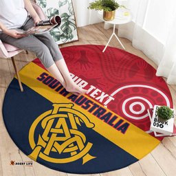 Custom South Australia Cricket Round Carpet Go Champions - Aboriginal Art LT14