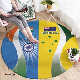 India Vs Australia Cricket Round Carpet Final Matchup LT05